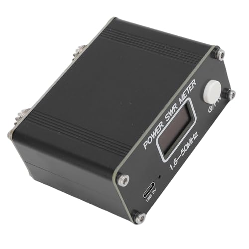 Cuifati SWR Power Meter, 150W 1.6 50MHz Accurate Digital Display HF Short Wave Standing Meter with Intelligent Alarm and 5 Display Modes, for Ham Radio and Antenna Tuning