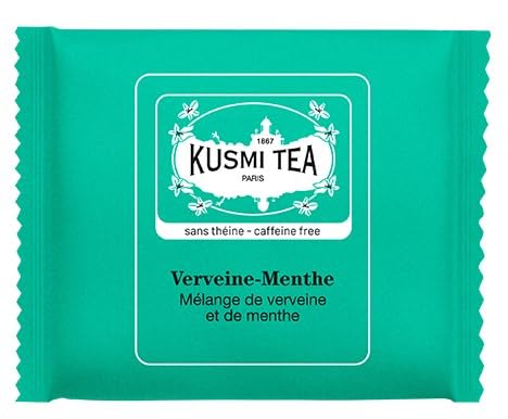 KUSMI TEA - BIO VERBENA-MINT - Box mit Teebeuteln in Umhüllung (100)