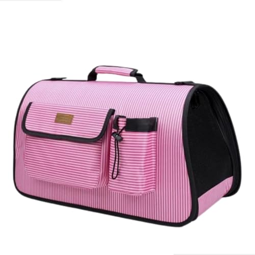 Bolsa de Transporte para Animais de Estimação Gatos e Cães, com Alça Ajustável, Portátil. (Rosa)