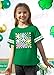 Toddler St. Patrick Day Green Shamrock Shirt Boys Girls Clover Vintage Tee Top Four Leaf Short Sleeve Tops