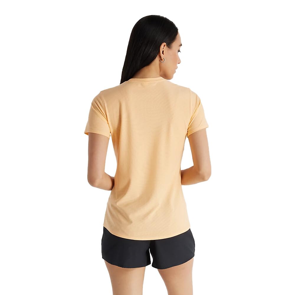 Amazon.com: New Balance Women's Jacquard Slim T-Shirt, Peach