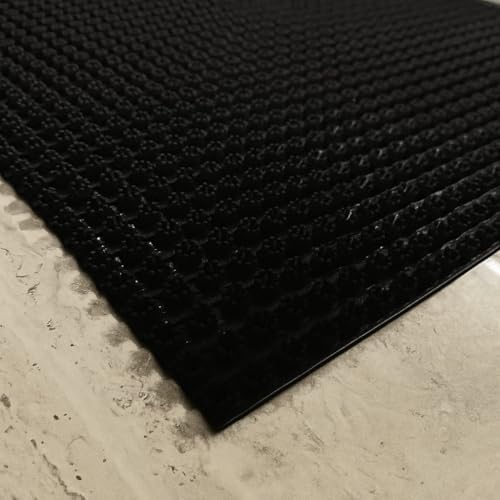 Image of YALISH Polyvinyl PVC Spike Entrance Door Mats for Home, Offices, Hotel Rooms Artificial Grass Turf Mat, Multiple, Textured Surface, Indoor Outdoor Use (Black - 2 X 3 FT / 60 X 90 CM)