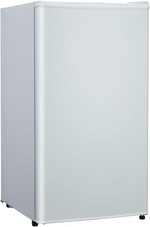 Mini Fridge with Freezer 3.2 Cu.Ft. Single Door with Freezer- 91l Energy Efficient Compact Refrigerator,Adjustable Thermostat,Removable Glass Shelves for Bedroom Dorm,White