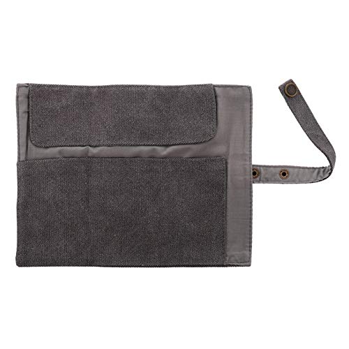 IMIKEYA Custodia Porta Orologi in Nylon Grigio, Rotolo Organizer Da Viaggio Per 5 Orologi Borsa Porta Cinturini, Contenitore Compatto e Pieghevole Per Viaggi e Conservazione Elegante