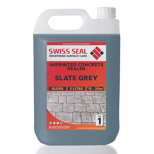 Slate Blue Coloured Imprinted Concrete Sealer Tinted High Solids- Gloss Or Matt | UK