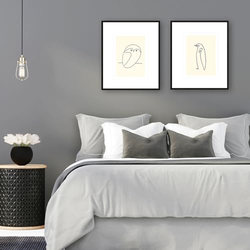 artissimo, hochwertiger Kunstdruck gerahmt, 53x63cm, AG4113, Pablo Picasso: Der Pinguin/Le Pingouin, Poster mit Rahmen, gerahmtes Bild, Siebdruck, Wandbild, Wanddekoration