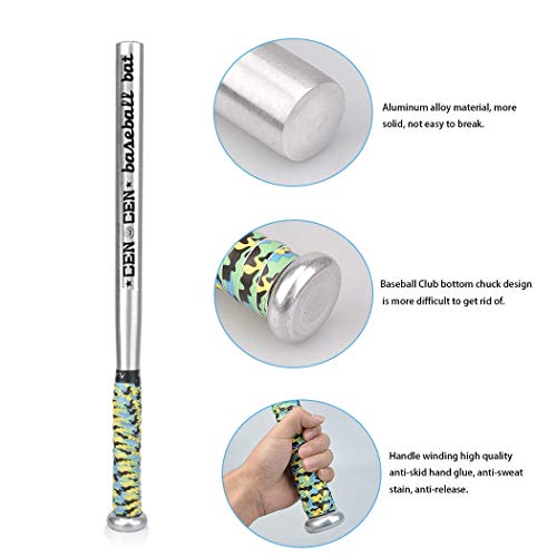Dezars Baseball Bat Used For Baseball And Self Defense,Alloy Steel,25 Inch (Silver) #TOP3