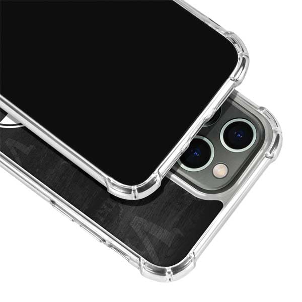 Skinit Clear Phone Case Compatible with iPhone 13 Pro Max - Officially Licensed NFL Minnesota Vikings Black & White Design