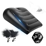 Aufblasbares Kissen Lendenkissen - Triangel Sex Kissen Sex Möbel,Sex Würfel Paar Nippelklemmen,Aufblasbares Sofa Aufblasbares Bett BDSM Möbel,Sex Spielzeug für die Paare erotische Sexstellungen (B)