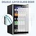 Antarctic Star Beverage Refrigerator Cooler - 120 Can Mini Fridge Glass Door for Soda Beer or Wine Small Drink Dispenser Clear Front for Home, Office or Bar,3.2cu.ft.（Black）