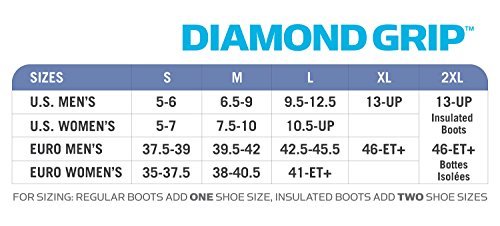 Yaktrax Diamond Grip All-Surface Traction Cleats For Walking On Ice And Snow (1 Pair), Large , Black #TOP1