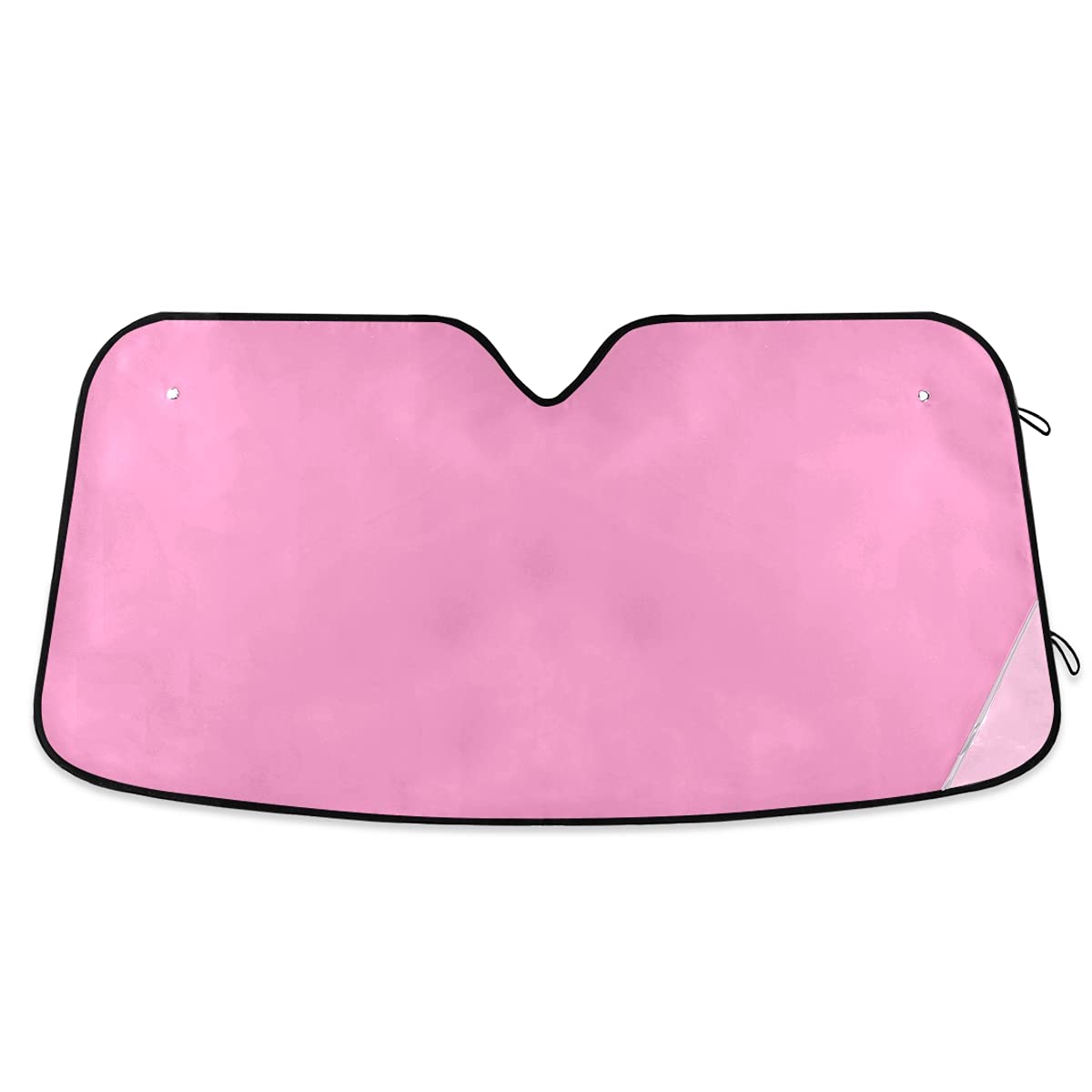 Parasol para parabrisas de coche, color rosa claro, protector solar plegable para coche, protección contra el calor, mantiene tu vehículo fresco 139,7 x 70,1 cm