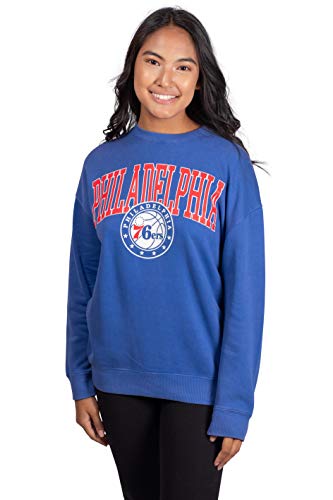 Ultra Game Women's Extra Soft Fleece Distressed Oversized Pullover Sweatshirt, Team Color, XL