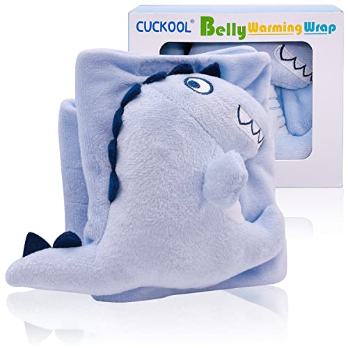 Image of Baby Colic, Gas and Upset Stomach Relief, Baby Heated Tummy Wrap, Infant Swaddling Belly Belt with Soothing Warmth (Dinosaur)