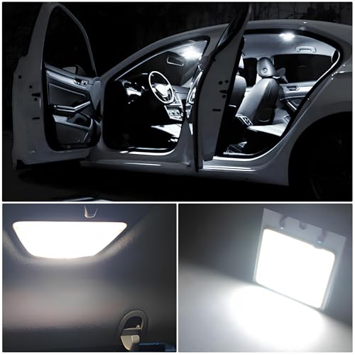 4 bombillas LED COB 48SMD blancas para interior de auto miniatura 6