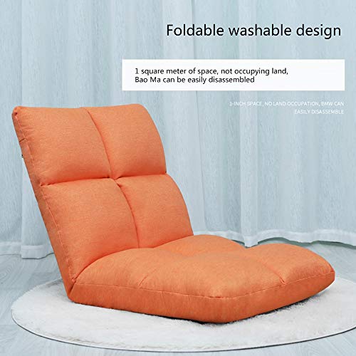 Fauteuil de sol pliable marron avec dossier réglable à 5 vitesses - 5