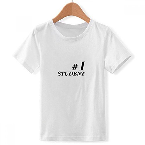 T-shirt blanc ras du cou garçon X-Grand multicolore DIYthinker Student Teacher