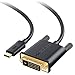 Cable Matters USB C to DVI Cable (USB-C to DVI Cable) in Black 6 Feet - Thunderbolt 3 Port Compatible for MacBook Pro, Dell XPS 13, 15, HP Spectre x360, Surface Book 2 (NOT Compatible with Mac Mini)
