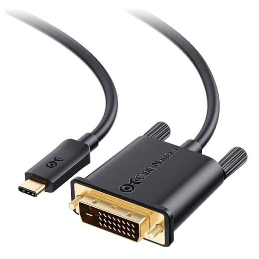 Cable Matters USB C to DVI Cable (USB-C to DVI Cable) 6 ft - Thunderbolt 4 / USB4 / Thunderbolt 3 Port Compatible with MacBook Pro, Dell XPS 13, 15, HP Spectre x360, Surface Pro