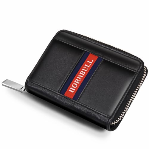 Image of HORNBULL Dixon Black RFID Blocking Leather Wallet for Men | Vertical Credit Debit Card Holder
