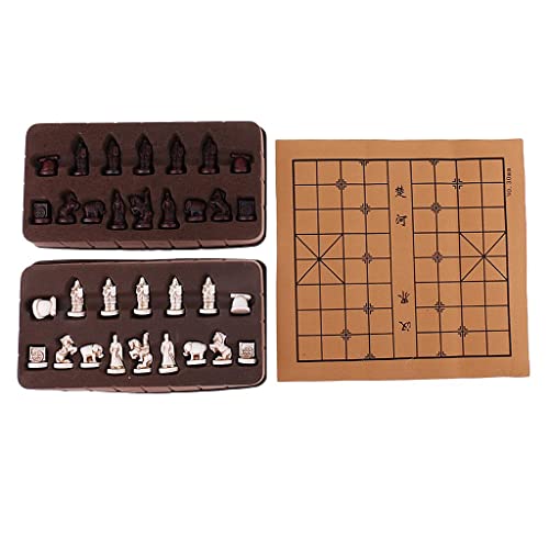 Sharplace 32 x 28cm Xiangqi Chinesisches Schachspiel Set mit 32 Schachfiguren