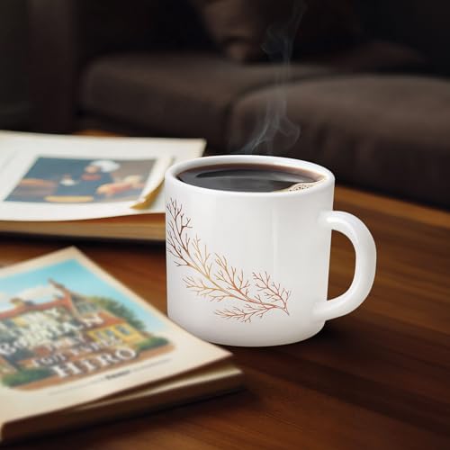 Image of Treo By Milton Opalware Amara 18 Silvia Cup Set | Microwave & Dishwasher Safe | Bone-Ash Free | Tempered Toughness | Set of 6, 180 ml Each | White | Mug Set for Tea, Coffee, Daily Use & Gifting