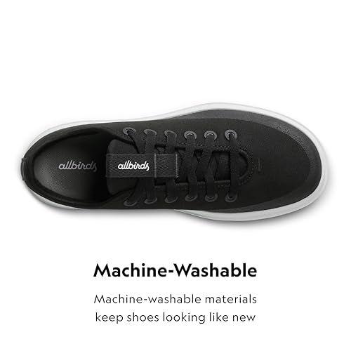 Allbirds Men's Canvas Piper Everyday Court Sneakers - Natural Black (Blizzard Sole) - 10 Medium