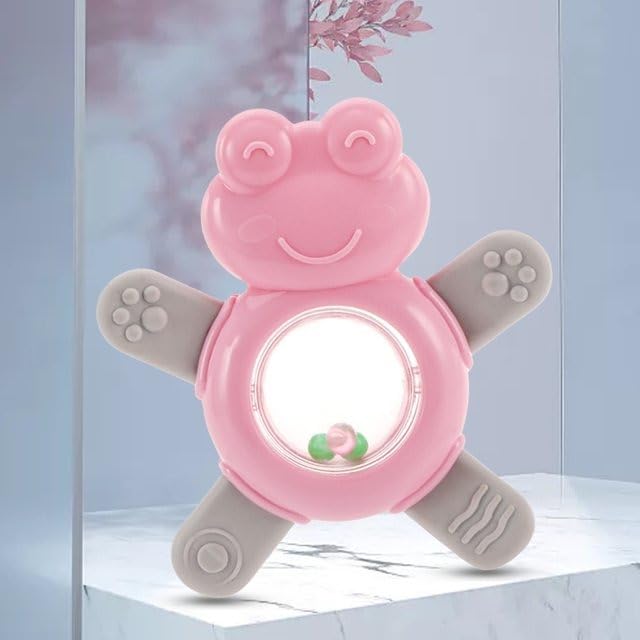 Image of MOPPETS Infant Animal Shape Silicone Bite RattleTeethers /Gum Massagers (Pack of 2)