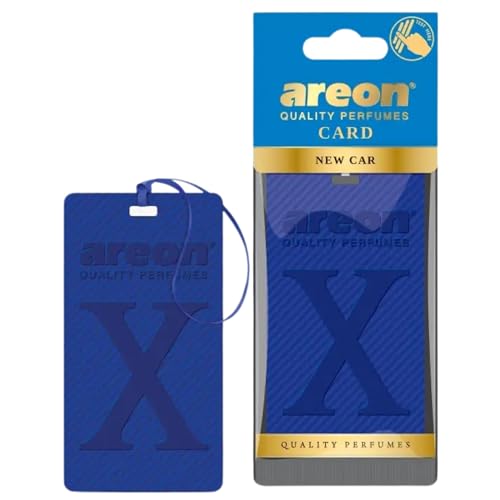 Image of AREON X Version New Car Hanging Best Car Air Freshener - Long Lasting Scent for Car or Home - Long Lasting, Fresh, Luxurious Scent - Pack of 3