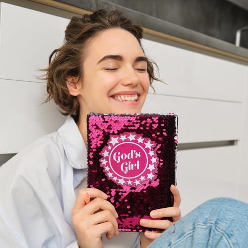 Diario personal God's Girl reversible con lentejuelas rosa miniatura 5