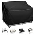 Kingling Outdoor Bench Covers, Patio Loveseats Cover Waterproof Bench Covers for Outdoor Furniture Glider Chair Sofa Cover, 48" W x 29" D x 36" H Black
