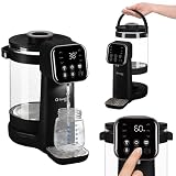 Lionelo BABYPRESTO 2.0 Preparatore Istantaneo di Latte in polvere con Temperatura Regolabile 40-100°C, Dosaggio Automatico 30-300 ml, Formula Scaldabiberon, Dispenser Acqua 3L, Declorazione, Igiene UV