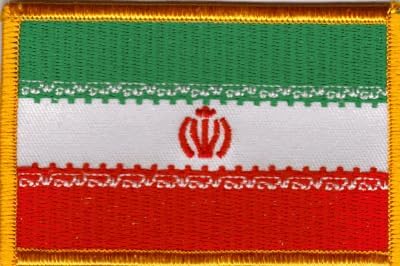 Iran Flag Patch with Hook Backing Measures 3.50 x 2.25 inches Embroidered Flag Patch Emblems with Hook Backing