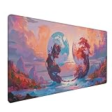 Tappetino per Mouse e Tastiera XXL in Ecopelle Premium - 1000x500x3mm - Tappetino Gaming Esteso da Scrivania per Monitor, Computer, Tablet, Antimacchia e Idrorepellente Sono astratto Tappeto Mouse R-F