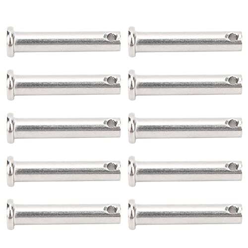 Beufee Perni con Forcella, 10 Pezzi Perni di Collegamento a Testa Piatta a Foro Singolo Cerniera di Collegamento per Trattori Rimorchi Rasaerba Collegamento Meccanico