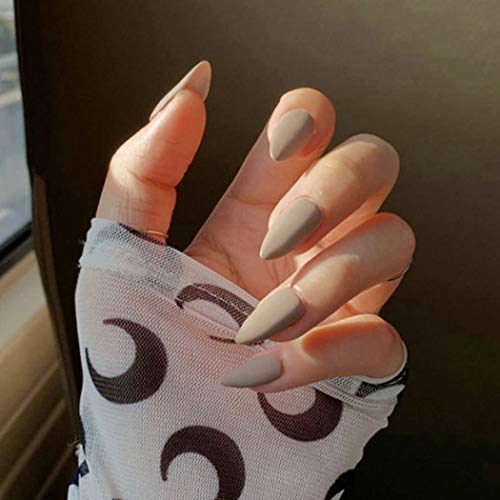 Zoestar False Nails Glossy Press on Nails Full Cover Fake Nails Fashion Acrylic Fake Nail for Women and Girls (Pack of 24) (Style 2)
