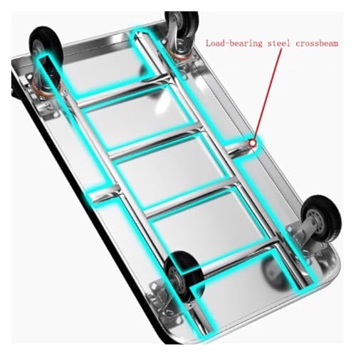 Carretilla Multifuncional Plegable con Ruedas de Freno 6 pulgadas miniatura 5