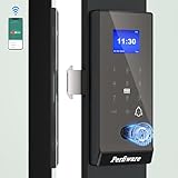 Perfiware Sliding Glass Door Lock LG75TY with APP,Smart Fingerprint Keypad Pin Screen Sliding Door Locks,Keyless Safety Lock for Sliding Door,Great for Office,Hotel,Apartment,Patio,Barn,Front Door