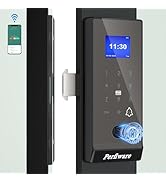 Perfiware Sliding Glass Door Lock LG2375 with APP,Smart Fingerprint Keypad Pin Screen Sliding Doo...