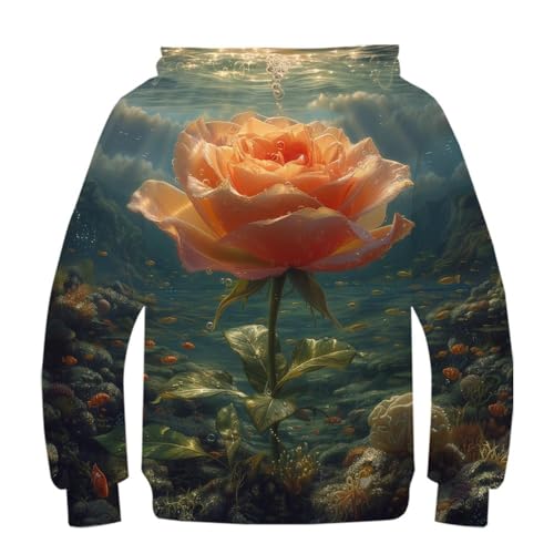 Sweat à capuche garçon imprimé 3D vêtement sportswear ados 11-13 ans avec poches - 2