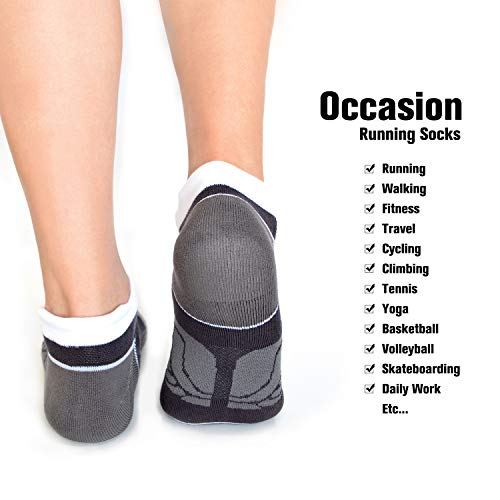 Image of Busy Socks Compression Ankle Cushioned Running Sport Socks for Men Women, Low Cut Arch Support Tab Athletic Socks 3 Pairs