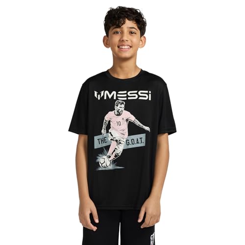 Boys' Lifestyle Short Sleeve Top, Slim-fit Shirt with Logo, Comfortable