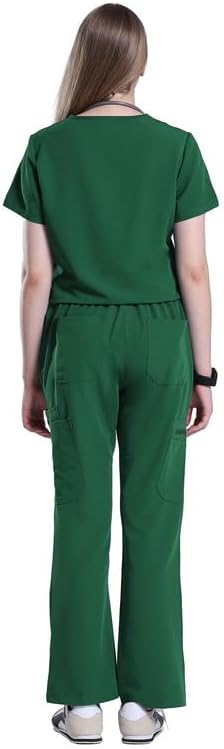 Uniforms World Track Scrubs Set for Women — Classic fit Top & Straight Pants, Yoga Waistband, 9 Pockets, Anti-Wrinkle - Image 2