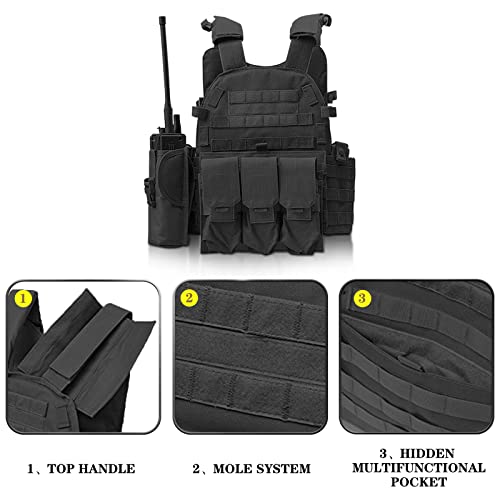 Hunting Molle Tactical Vest Security Training Protective Waistcoat #TOP3