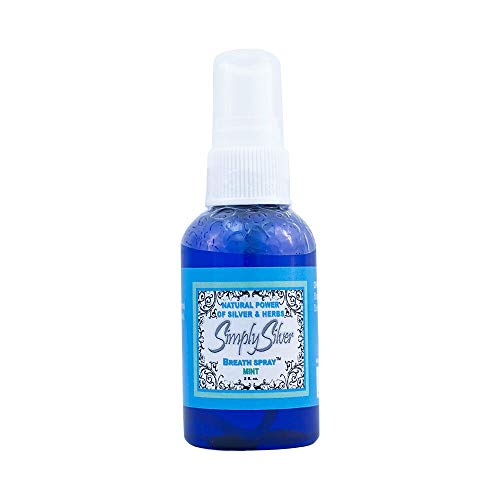 Simply Silver Breath Spray Peppermint Flavor--All Natural Colloidal Silver Spray that doubles as a Hand Sanitizer