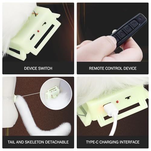 Queue de chat électrique rechargeable costume cosplay Halloween 71 cm - 7
