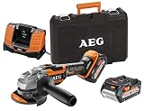  Winkelschleifer Aeg Bews18-115blli-502c 18v 2x5.0ah
