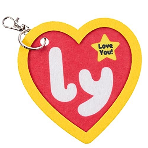 Ly Dog Tag Keychain - Cute Pet Clip-On Heart Shaped Halloween Costume Accessory (Single) #TOP22