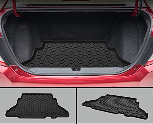 Image of GFX Luxury 3D car Trunk Mat /Boot Dicky Mats Waterproof and Antiskid Compatible with Honda Amaze 2018 Onward (Automatic /Manual)