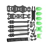 Mark4 5 Zoll 225 mm mit 5 mm Arm Quadrocopter Rahmen 3K Kohlefaser mit Druckteilen passend for KV1100 Drohne 5 Zoll FPV Freestyle RC Racing Drohne(with Green Print)